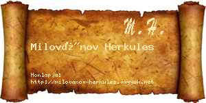 Milovánov Herkules névjegykártya